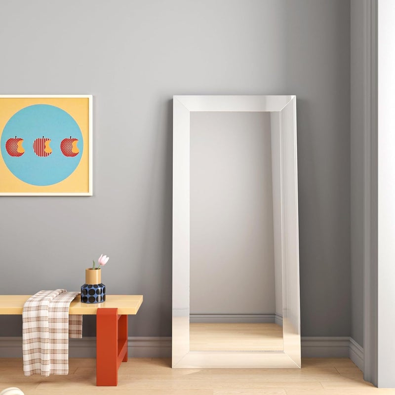 HelloWall Silver Brushed Nickel Mirror Frame Border Peel and Stick Metal Molding Trim Removable Wall Trim Borders Stainless Steel Wallpaper Border for Fireplace Stainless Steel Mirror Borders 3"x197" - Image 4
